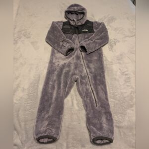 The north face fleece bunting Toddler Gray Cozy Snowsuit Foldover Cuffs Unisex